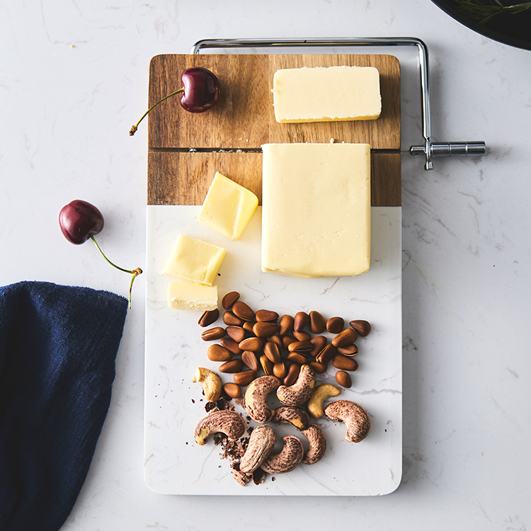Acacia Wood and Marble Cheese Cutting Board