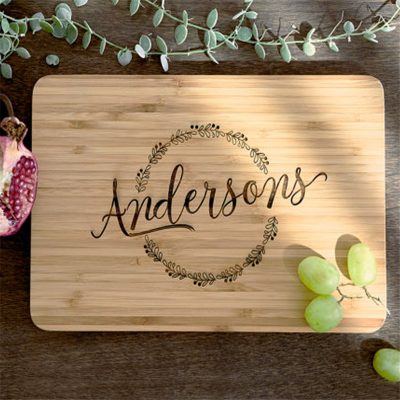 Koyal Wholesale Large Bamboo Wood Custom Mother's Day Cutting Board For Mom,  Custom Name Kitchen, Set Of 1