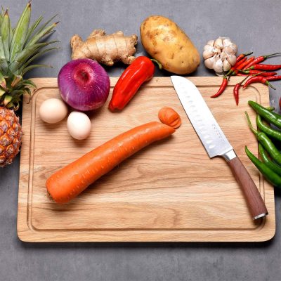 Solid kitchen organic bamboo wood cutting board (3)